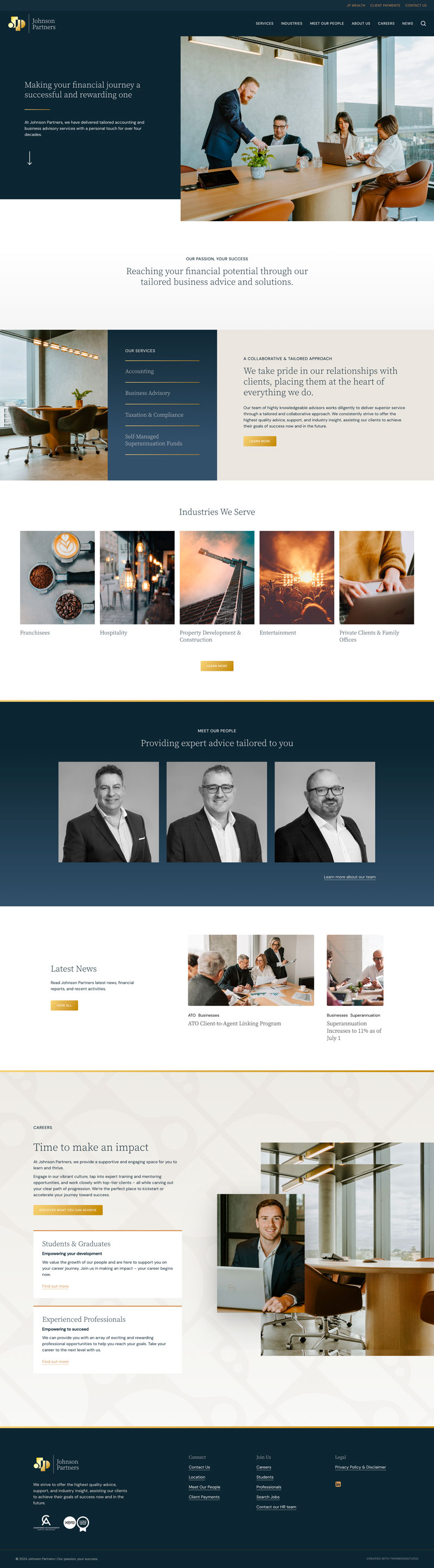 Johnson Partners Website Design